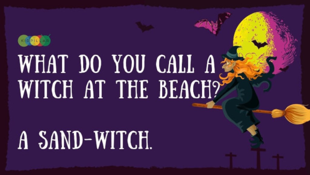 funny halloween joke and riddle on a witch