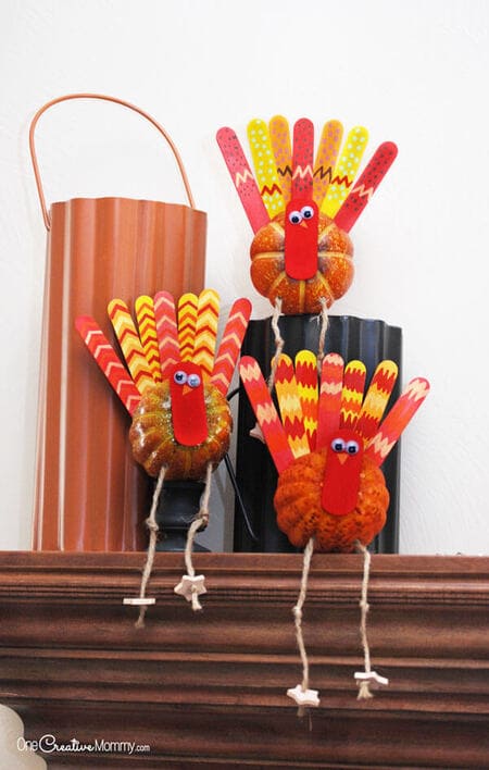 thanksgiving pumpkin turkey crafts