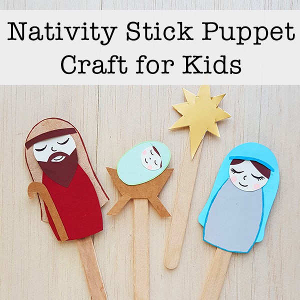 Nativity stick puppets