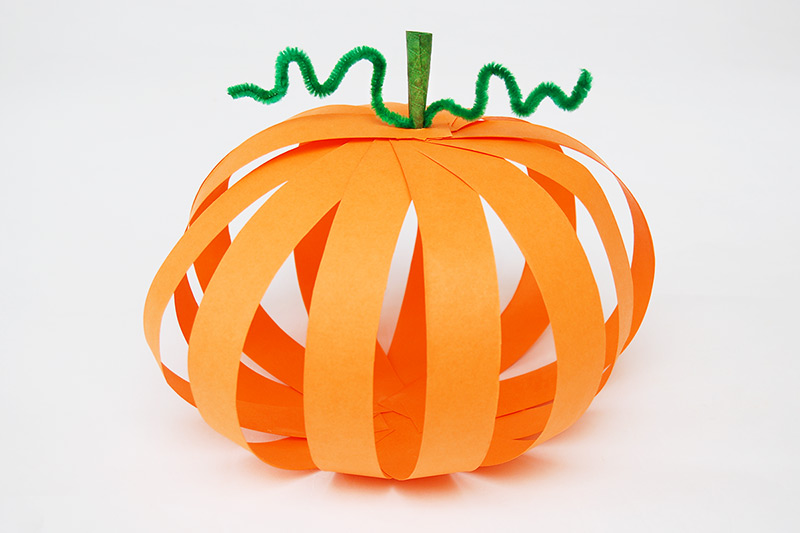 paper strip pumpkin paper craft for kids