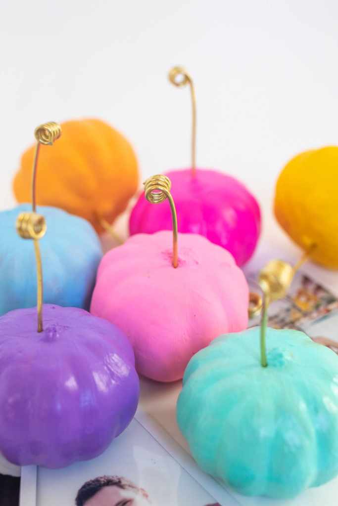 diy painted pumpkin photo holders craft for middle school