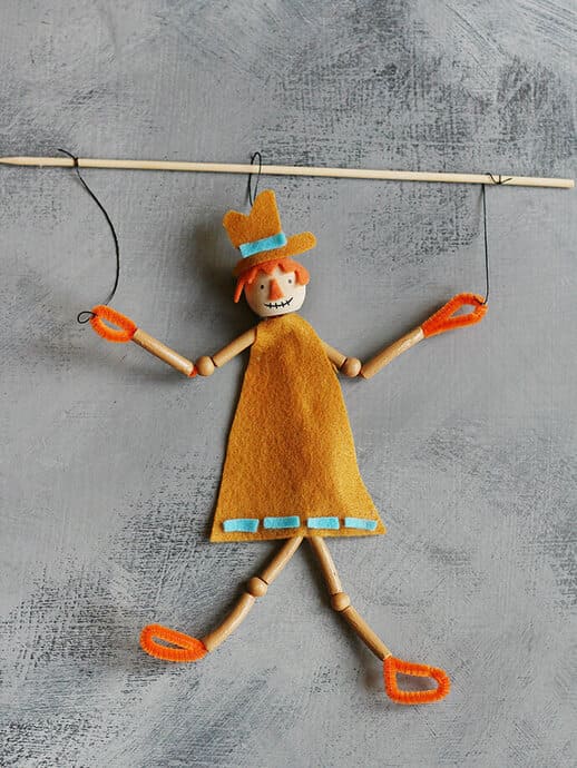 Pasta Scarecrow Puppet Craft