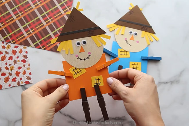 Easy Scarecrow Paper Craft for Kids