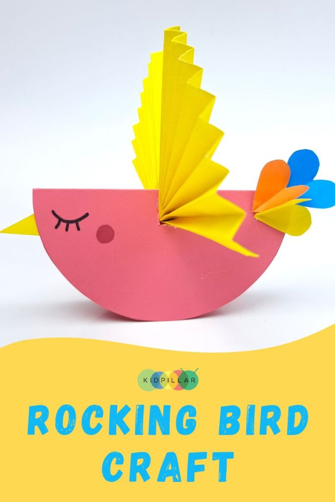 3d paper bird spring crafts for preschool