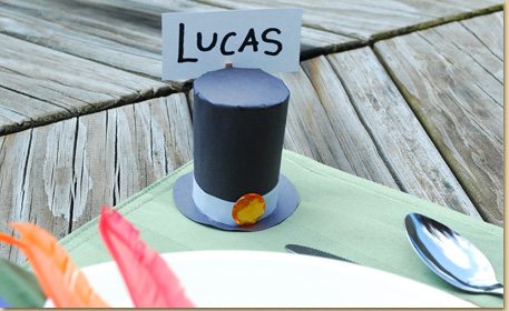 pilgrim hat place card pilgrim hat