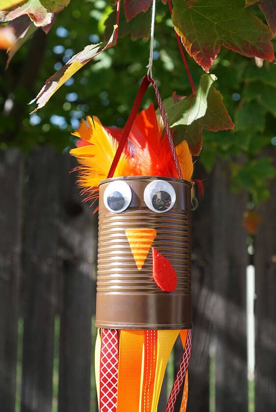 Thanksgiving Kids Craft Turkey Windsocks