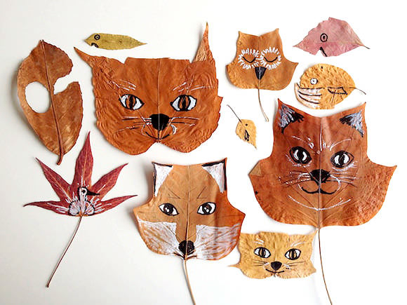 Leaf animals autumn crafts for 10year olds