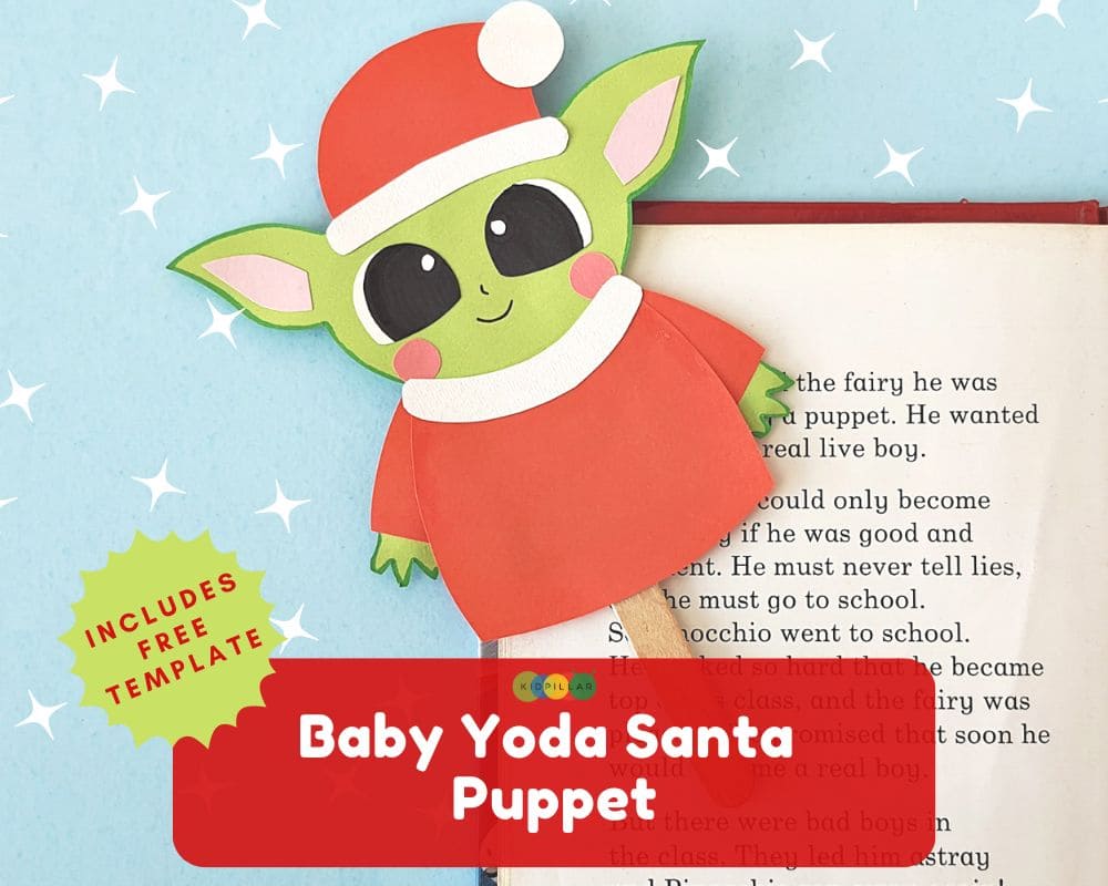 baby Yoda Santa craft for kids