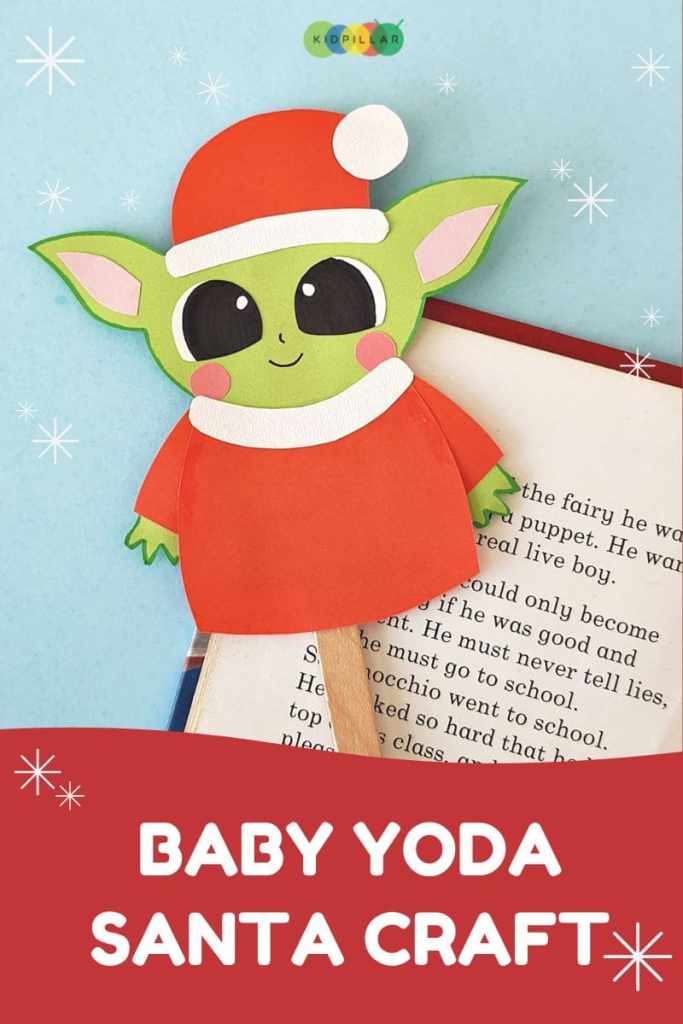 baby Yoda Santa craft with free template