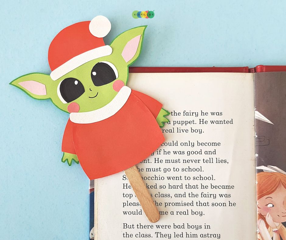 baby yoda santa popsicle stick craft