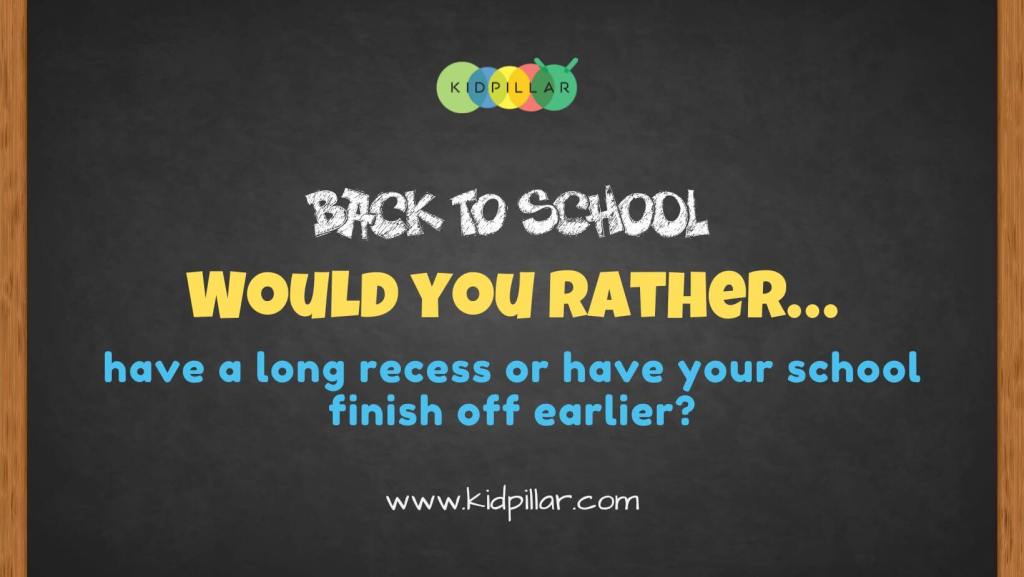 Back to school would you rather game