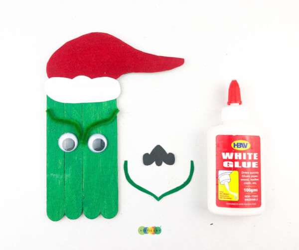 craft stick grinch craft for preschool