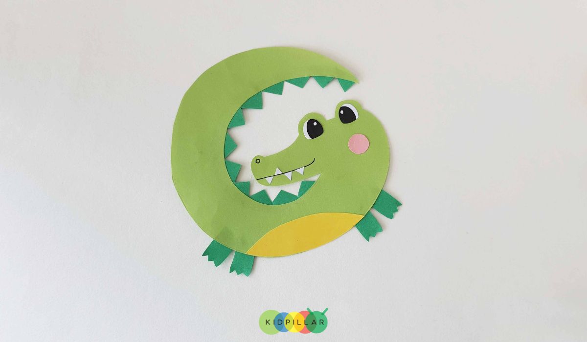 Legs of crocodile craft for kindergarten