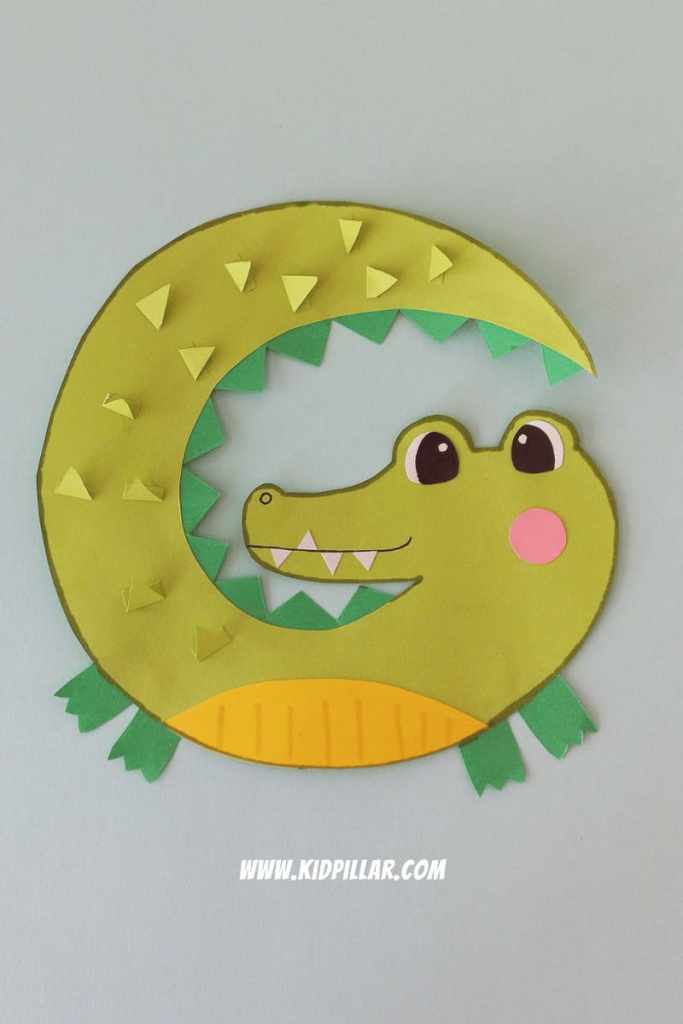 Crocodile craft with template