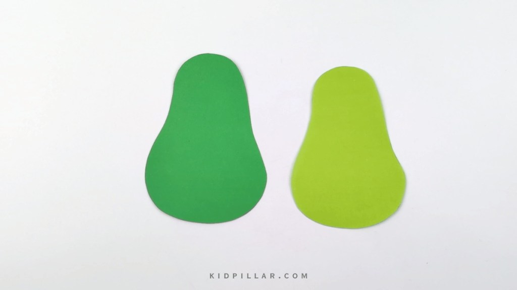 Cut out light green avocado cutout