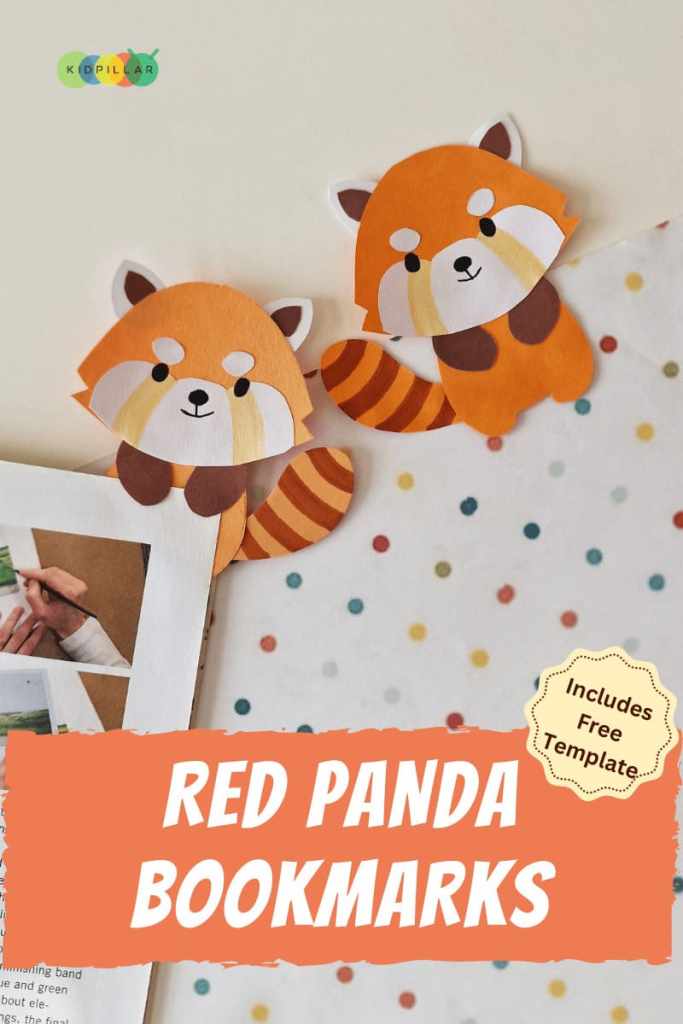 Cute Red Panda Bookmarks for kids