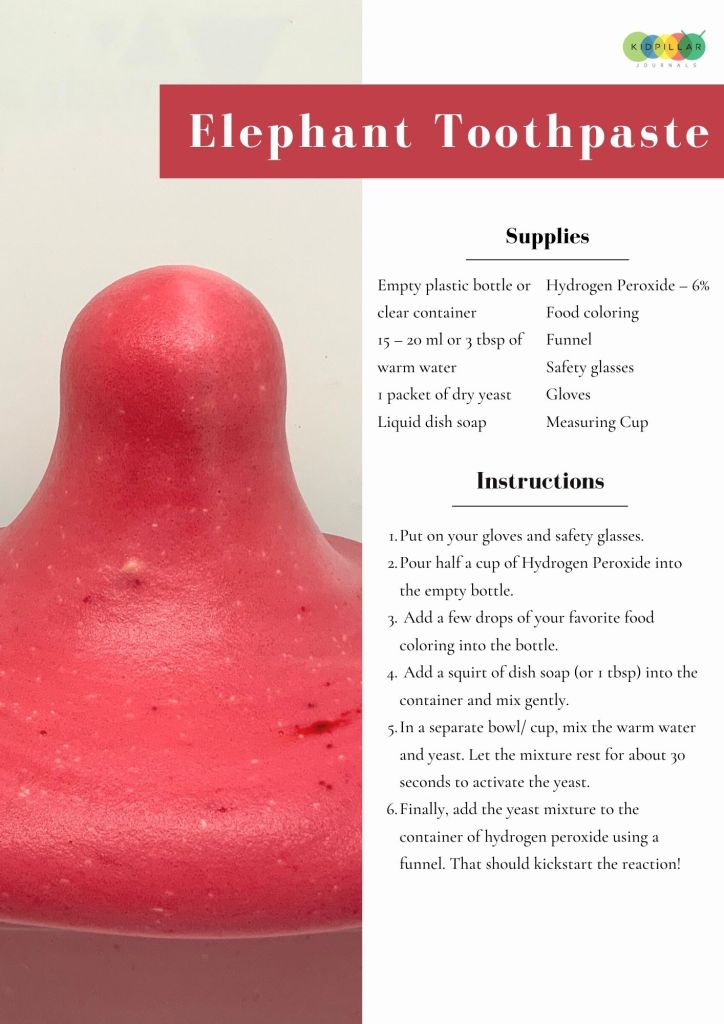 DIY elephant toothpaste recipe