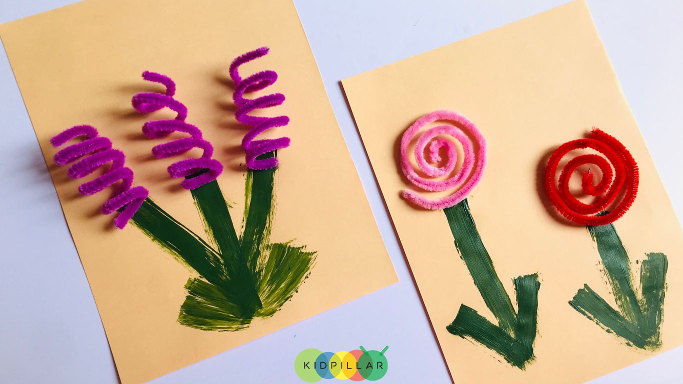 DIY pipe cleaner flowers easy