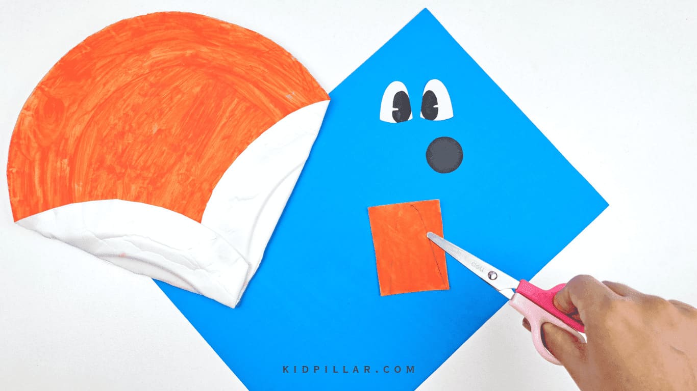 Easy Fox paper plate craft idea