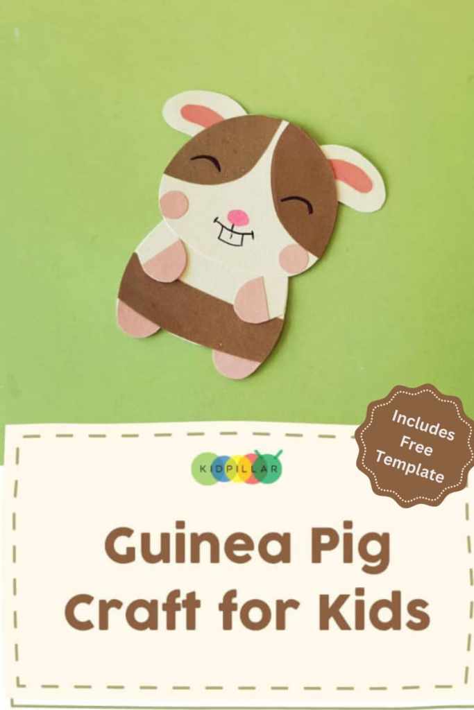 Guinea pig easy animal craft for kids with free template