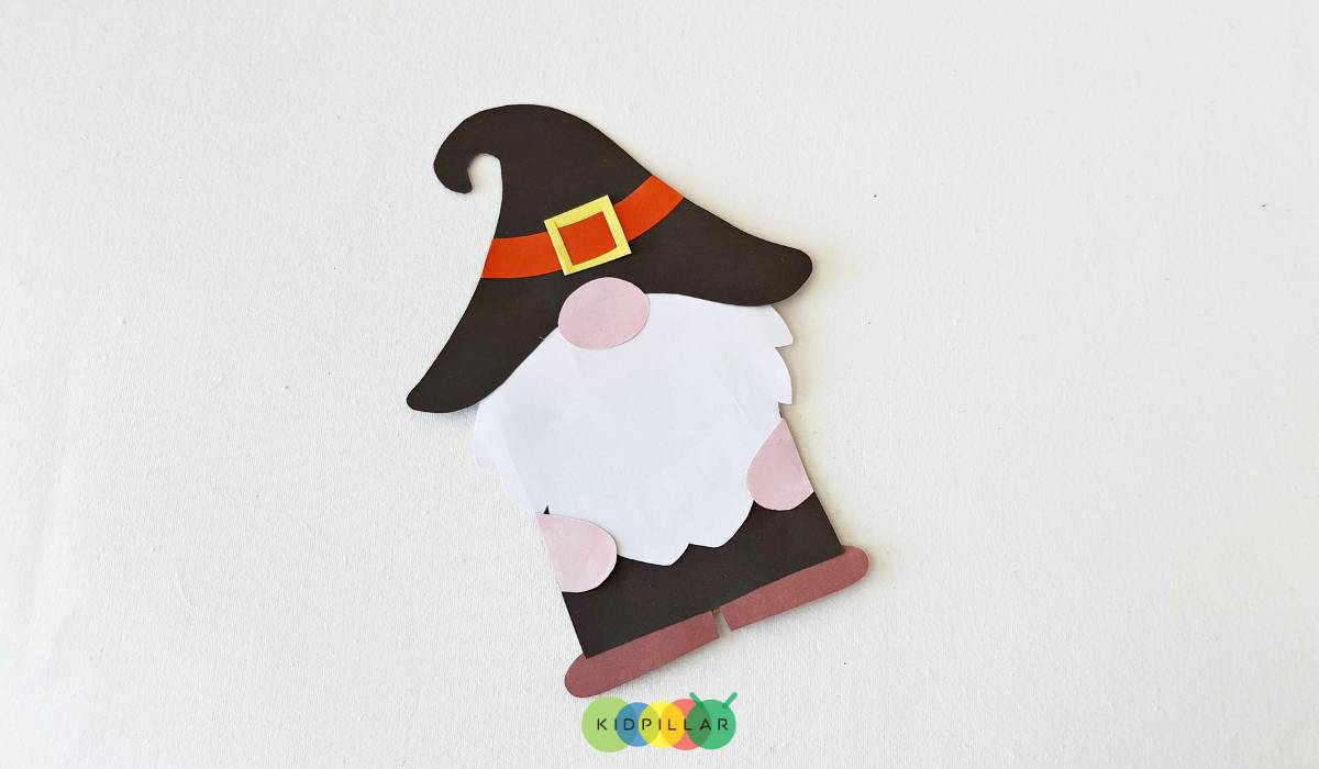 Paste arms of easy halloween gnome craft