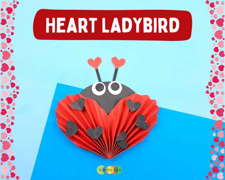 Easy Heart Ladybird craft