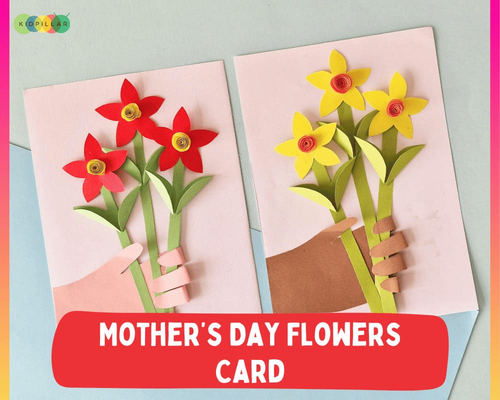 Easy Mother's day Flowers card craft