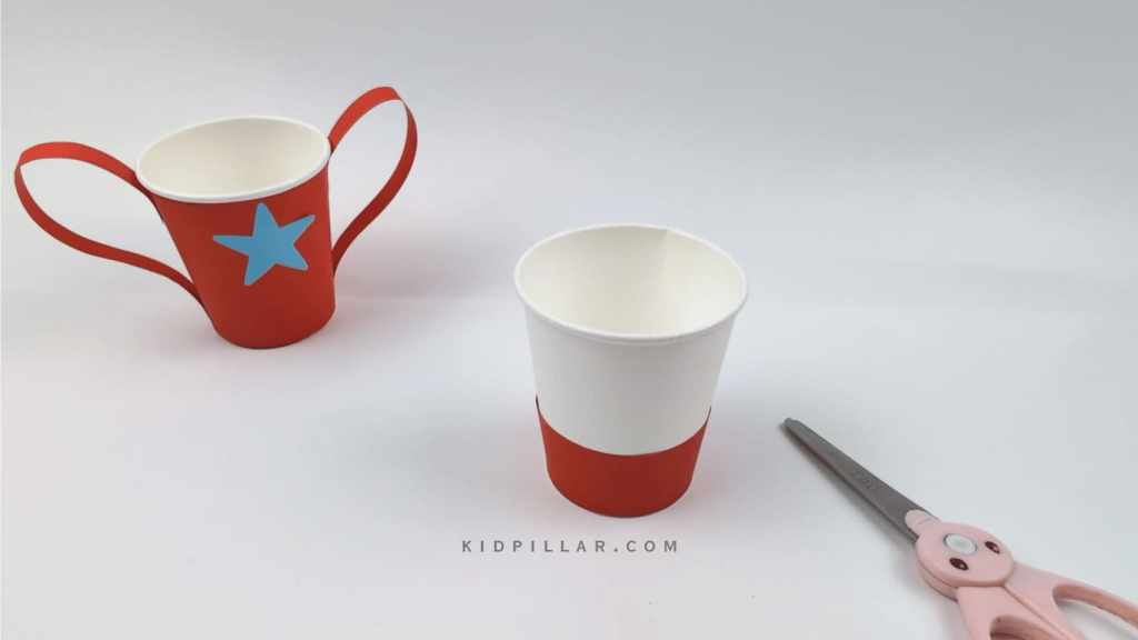 Cover the base of paper cup and cut it