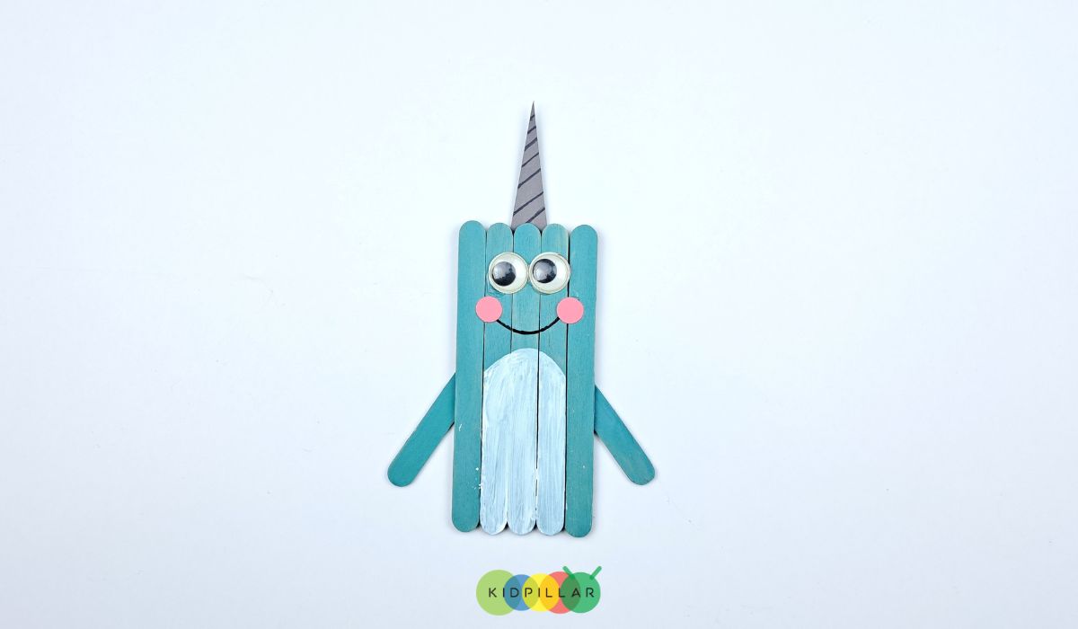 Make belly of easy narwhal craft for toddlers