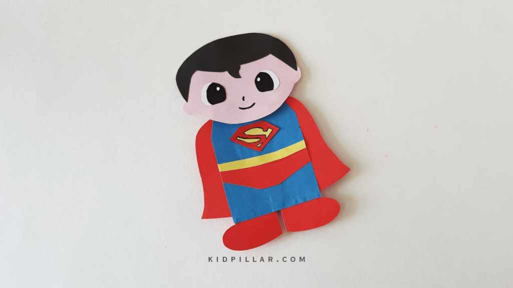 Easy paper bag superman craft For kindergarten