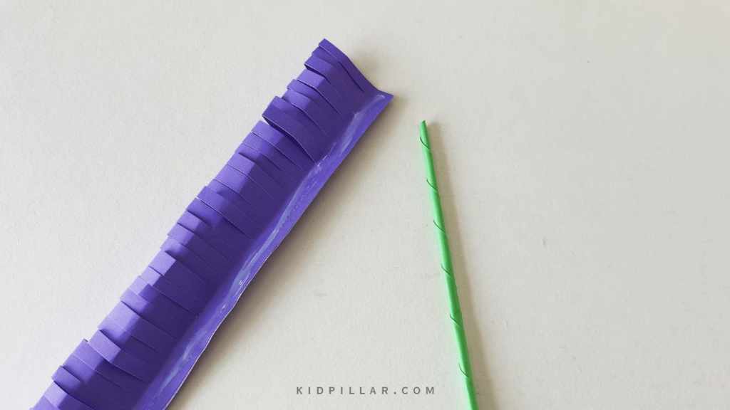 Step by step procedure to make easy paper hyacinth craft for kindergarten