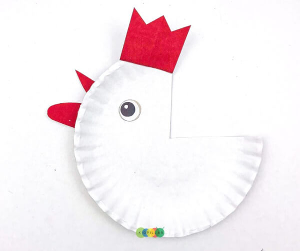 easy paper plate hen craft