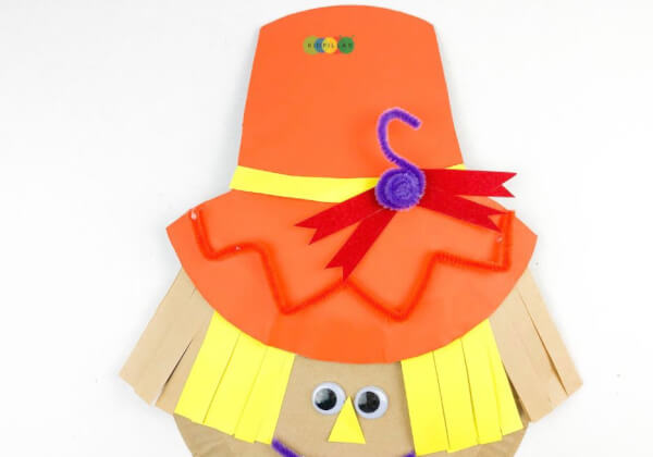 Easy Paper Plate Scarecrow