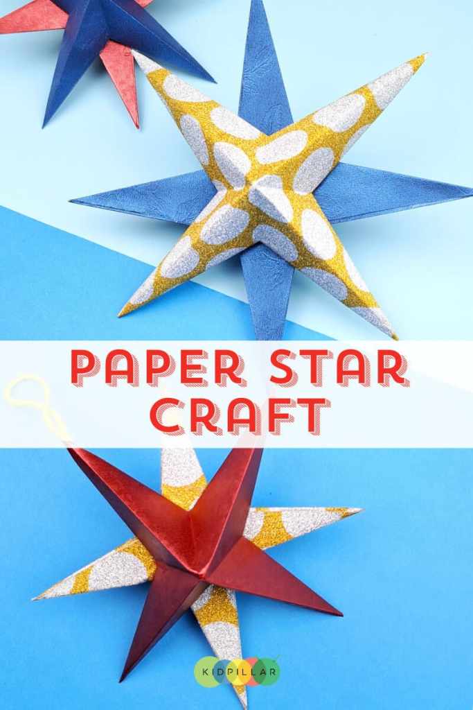 easy paper Christmas star craft for kids