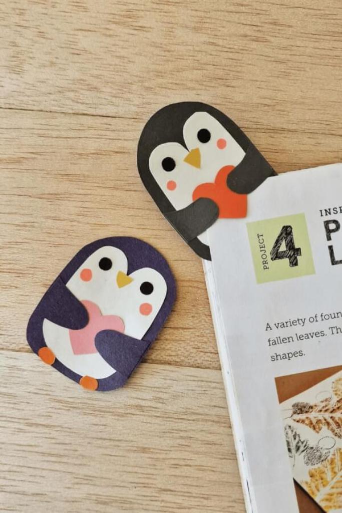 Easy Penguin Bookmark Craft