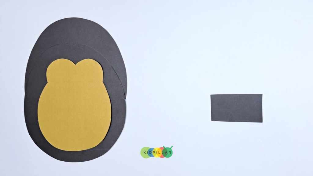 Glue the body of easy penguin paper craft for toddlers