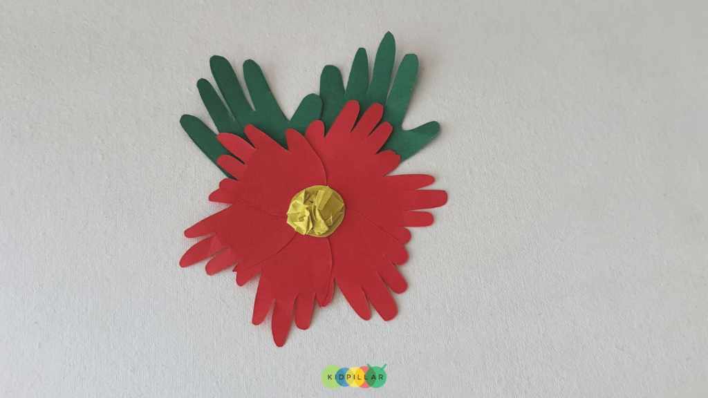 Easy poinsettia craft for christmas