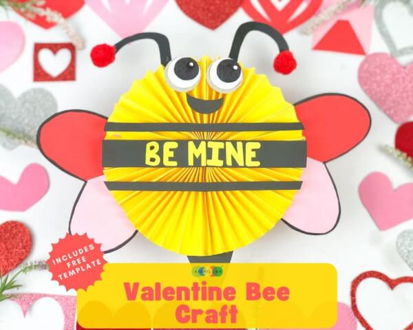 Easy Valentin Bee craft for kids