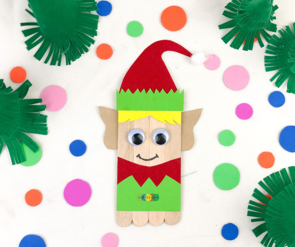 Elf Popsicle Stick Craft