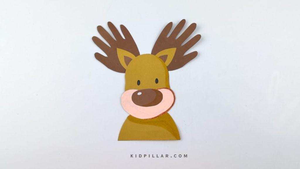 Paste the ears & antlers of Fun reindeer craft