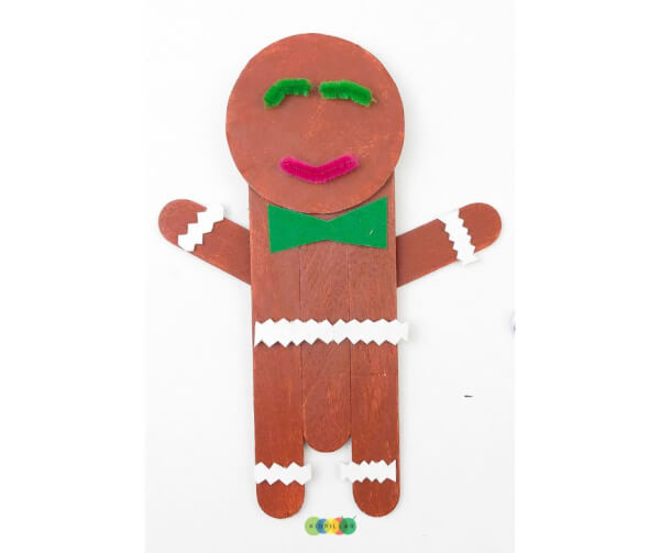 gingerbread man popsicle stick for kids