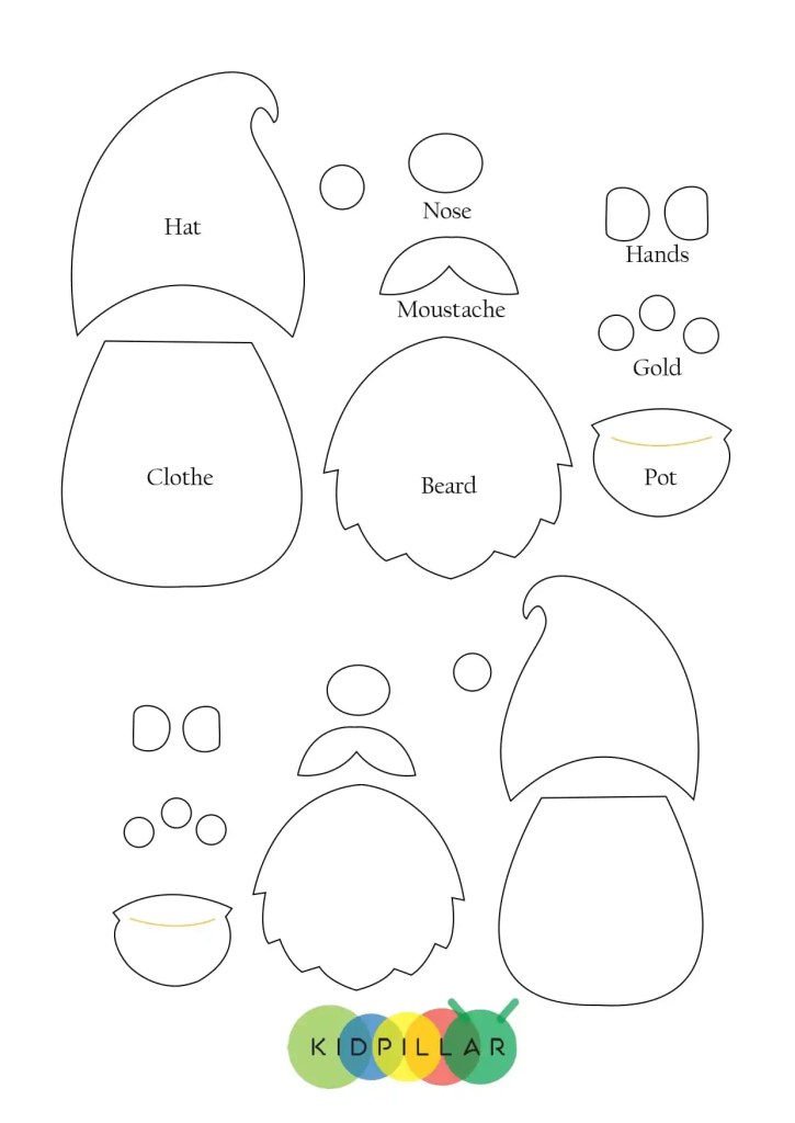 Gnome Leprechaun craft template