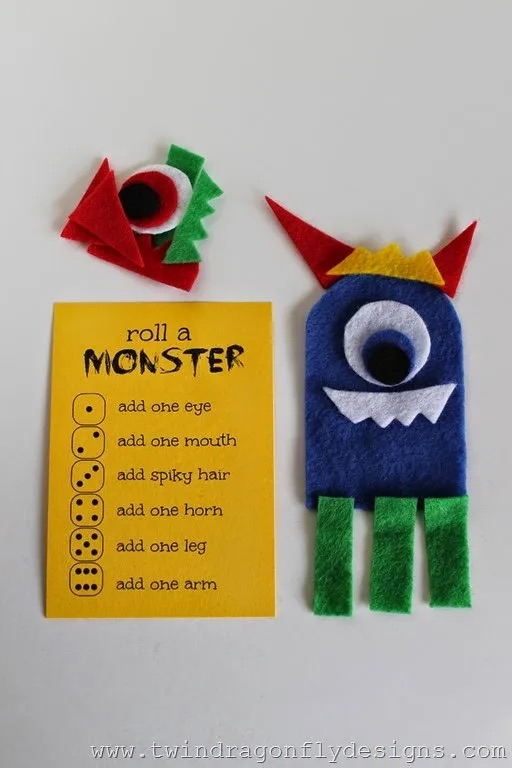 Roll a monster halloween game