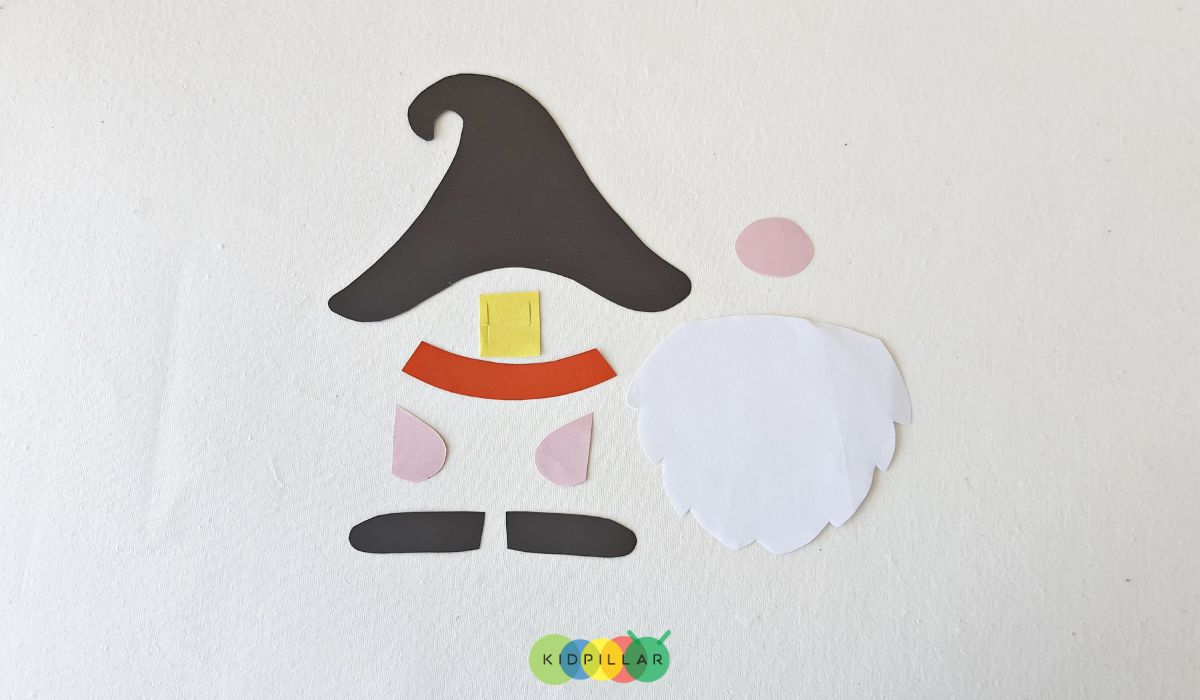 Cut the template for Halloween Gnomes puppet craft