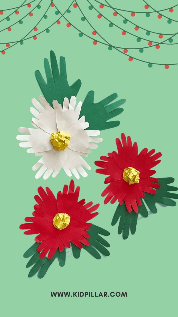 Handprint Poinsettia Craft easy