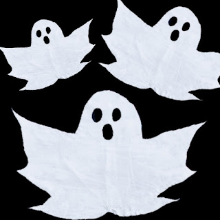 Leaf ghosts Halloween craft idea