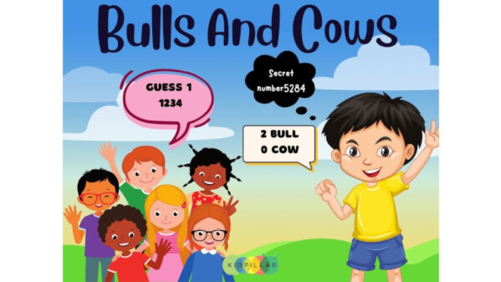 Bulls and Cows math pen paper game for groups