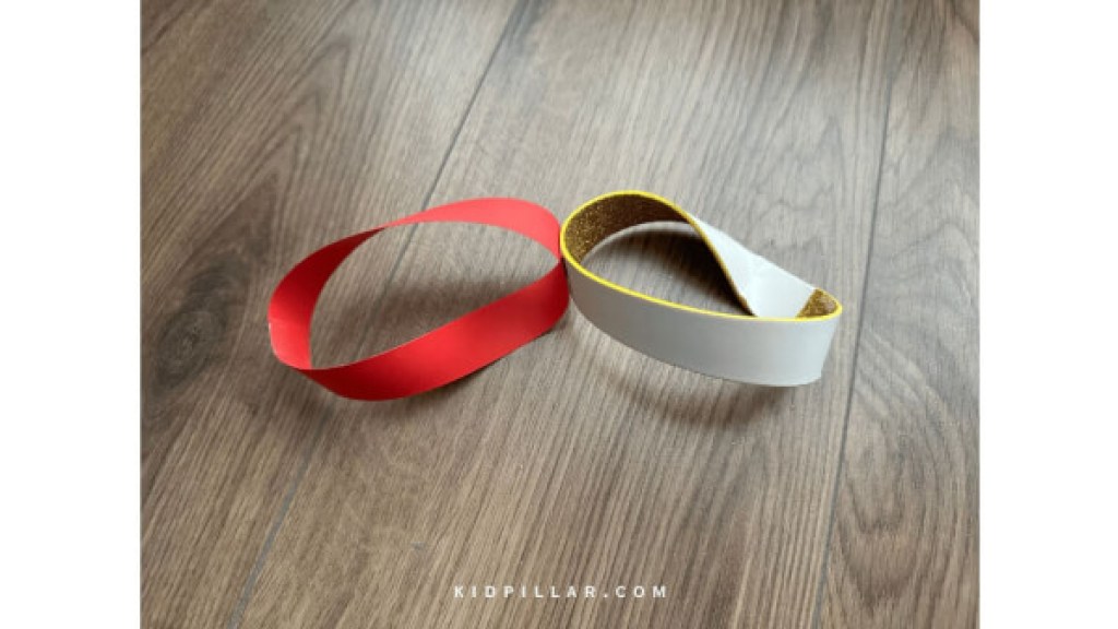 Twisted strips of möbius strip hearts valentine activity