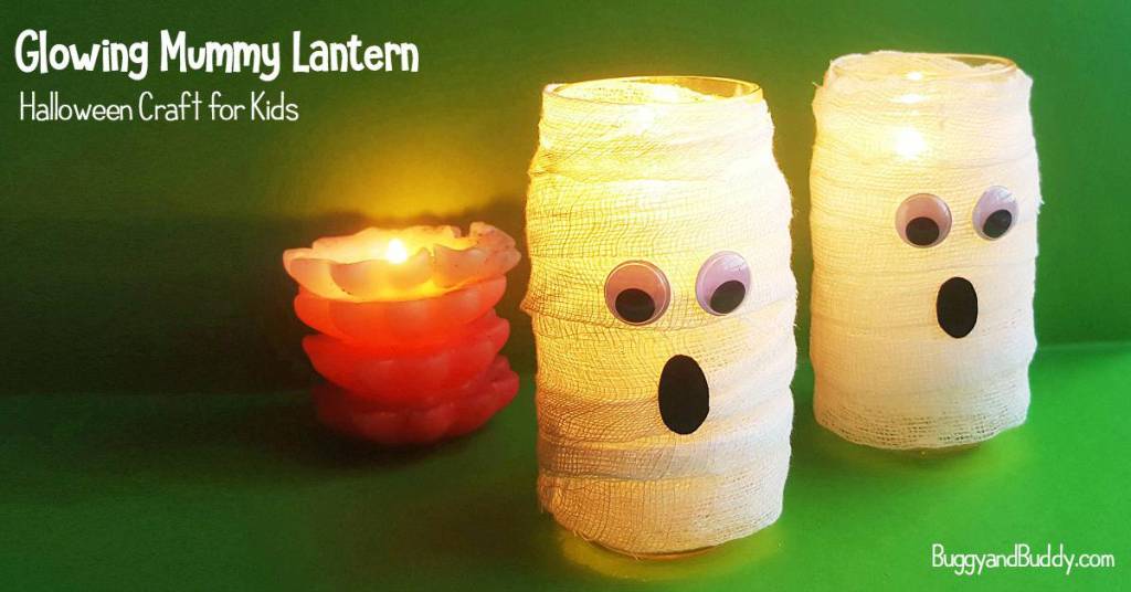 Mummy lantern Halloween craft