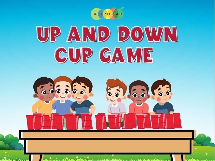 Outdoor game with cups